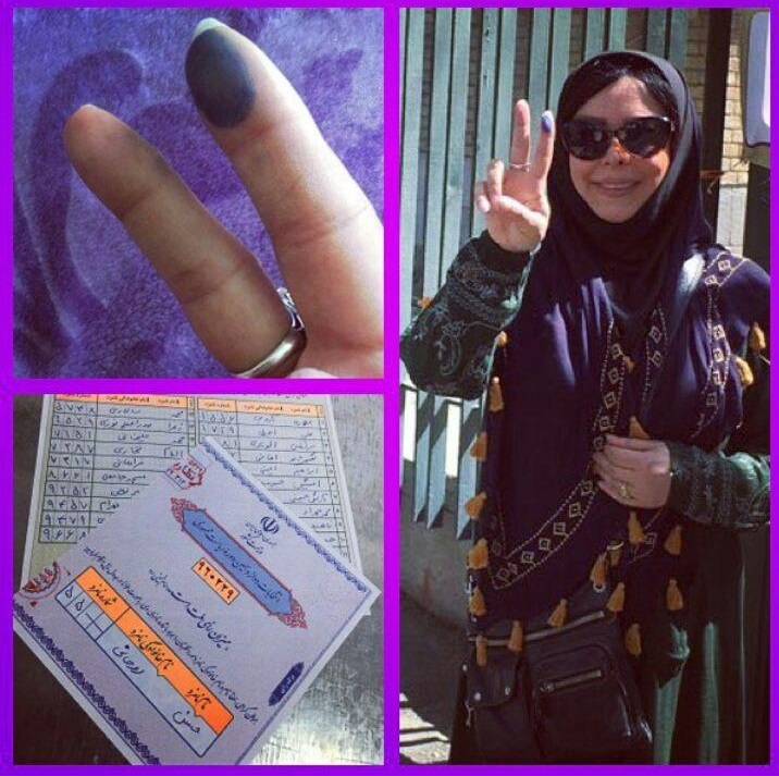 تصاویر : حضور پررنگ چهره های سینما و ورزشکاران در انتخابات96