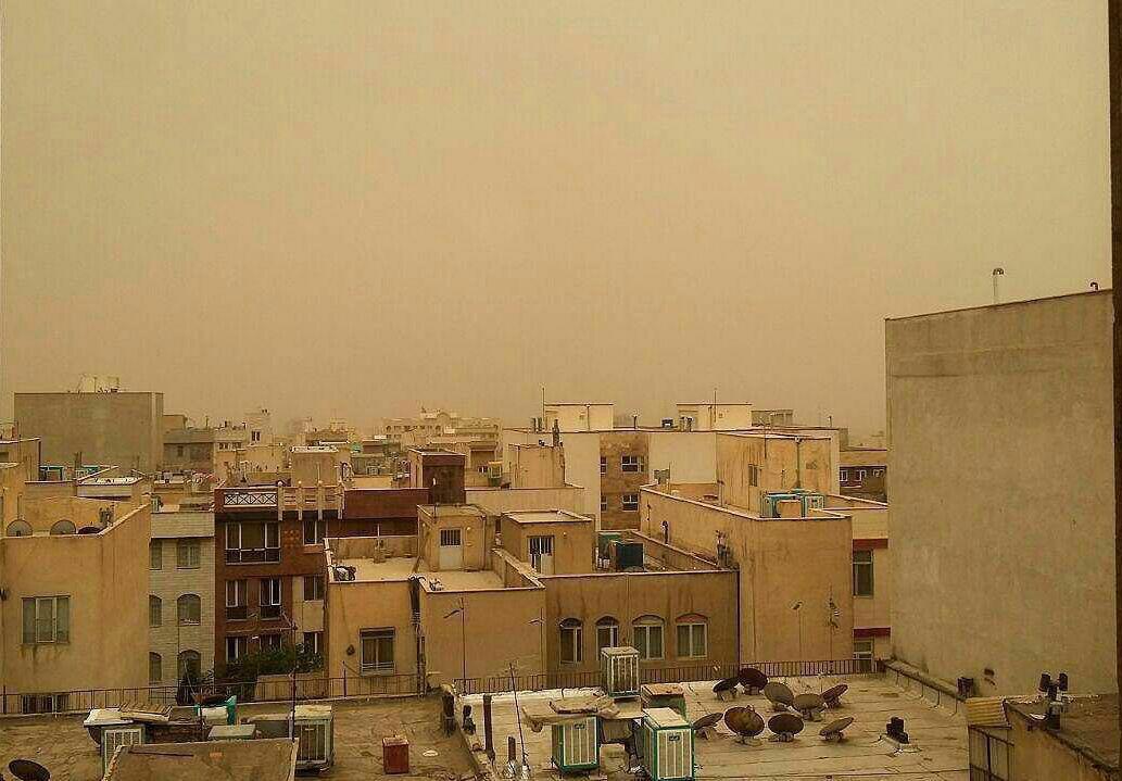 عکس/هم‌اکنون؛ طوفان گرد و خاک در تهران، ستارخان