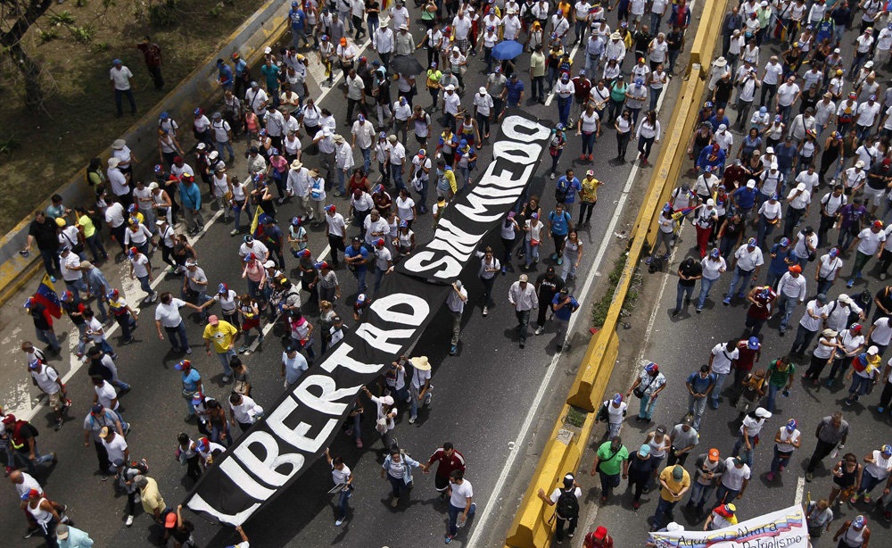 تصاویر : تظاهرات مخالفان در کاراکاس‎