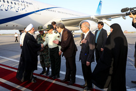 استقبال از روحانی در مشهد/تصاویر