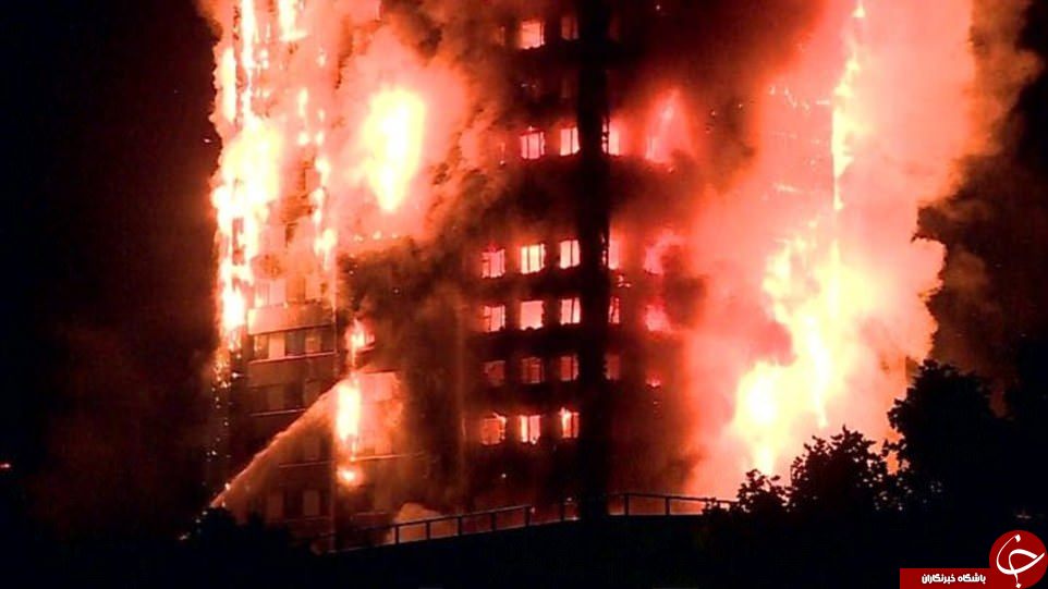 آتش‌سوزی در برجی مسلمان‌نشین در لندن / تصاویر