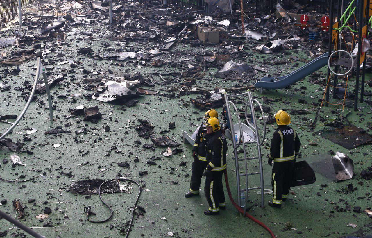 تصاویر : آتش سوزی برج مسکونی در لندن‎