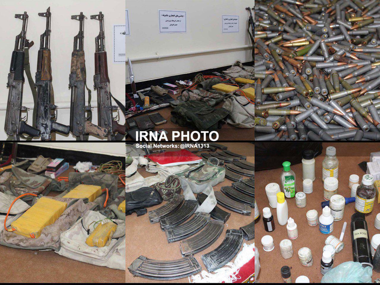 عکس/ تجهیزات کشف شده از گروهک تروریستی فرقان در چابهار