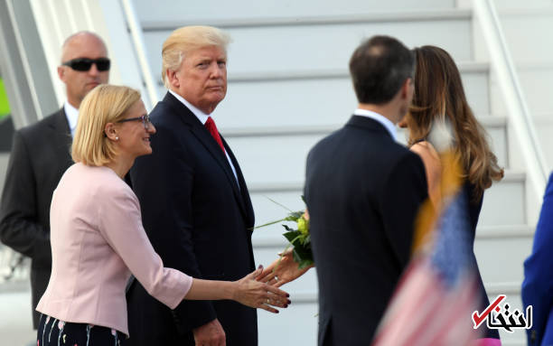 تصاویر : حاشیه‌های سفر تلخ ترامپ و همسرش به لهستان