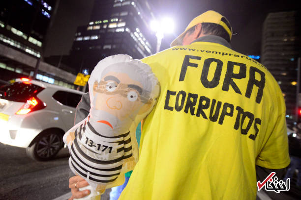 تصاویر : خوشحالی مردم برزیل به حکم زندان رییس‌جمهور سابق
