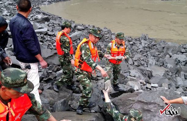 تصاویر : رانش زمین در چین و دفن شدن ۱۴۰ روستایی