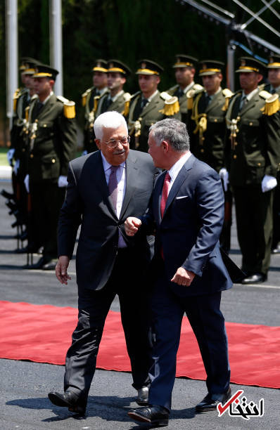 عکس/ استقبال گرم محمود عباس از پادشاه اردن