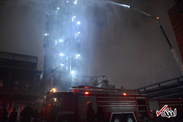تصاویر : آتش سوزی مهیب در پالایشگاه دولتی نفت چین