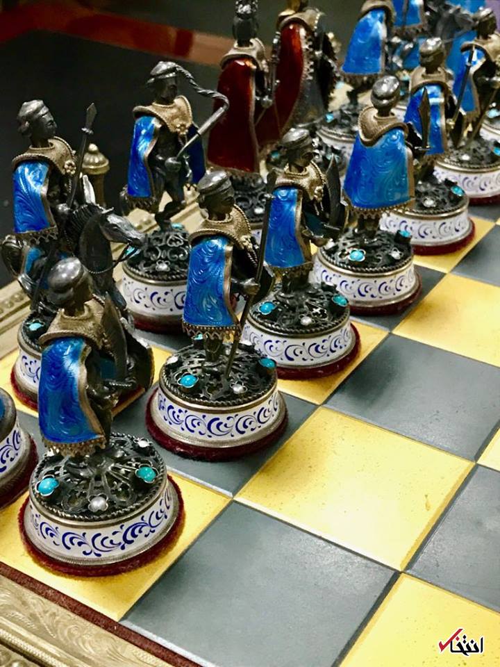 عکس/ آمریکا شطرنج گرانقیمت صدام را به عراق بازگرداند