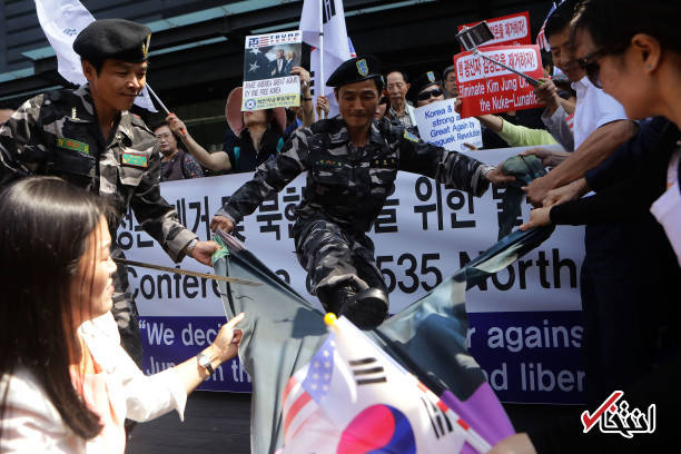 عکس/ خشم مردم کره جنوبی از رهبر کره شمالی