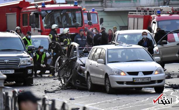 عکس/ انفجار خودروی بمب‌گذاری شده در اوکراین
