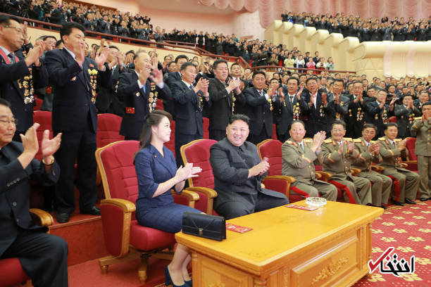 تصاویر : رهبر کره شمالی و همسرش در جشن آزمایش موشک هسته ای