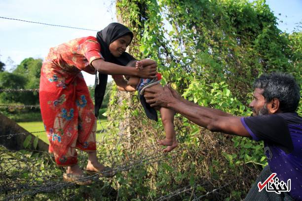 تصاویر : رنج و مشقت مسلمانان پابرهنه میانمار در مرز بنگلادش