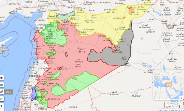 روسیه: داعش کنترل کمتر از 10 درصد خاک سوریه را در دست دارد