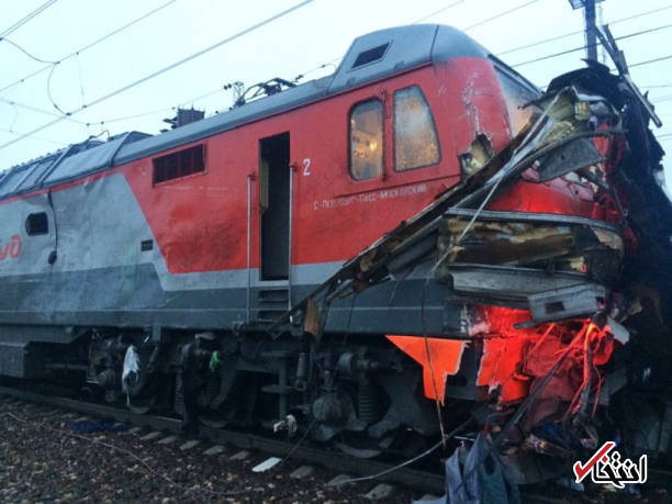 تصاویر : تصادف مرگبار قطار با اتوبوس مسافربری در شرق روسیه