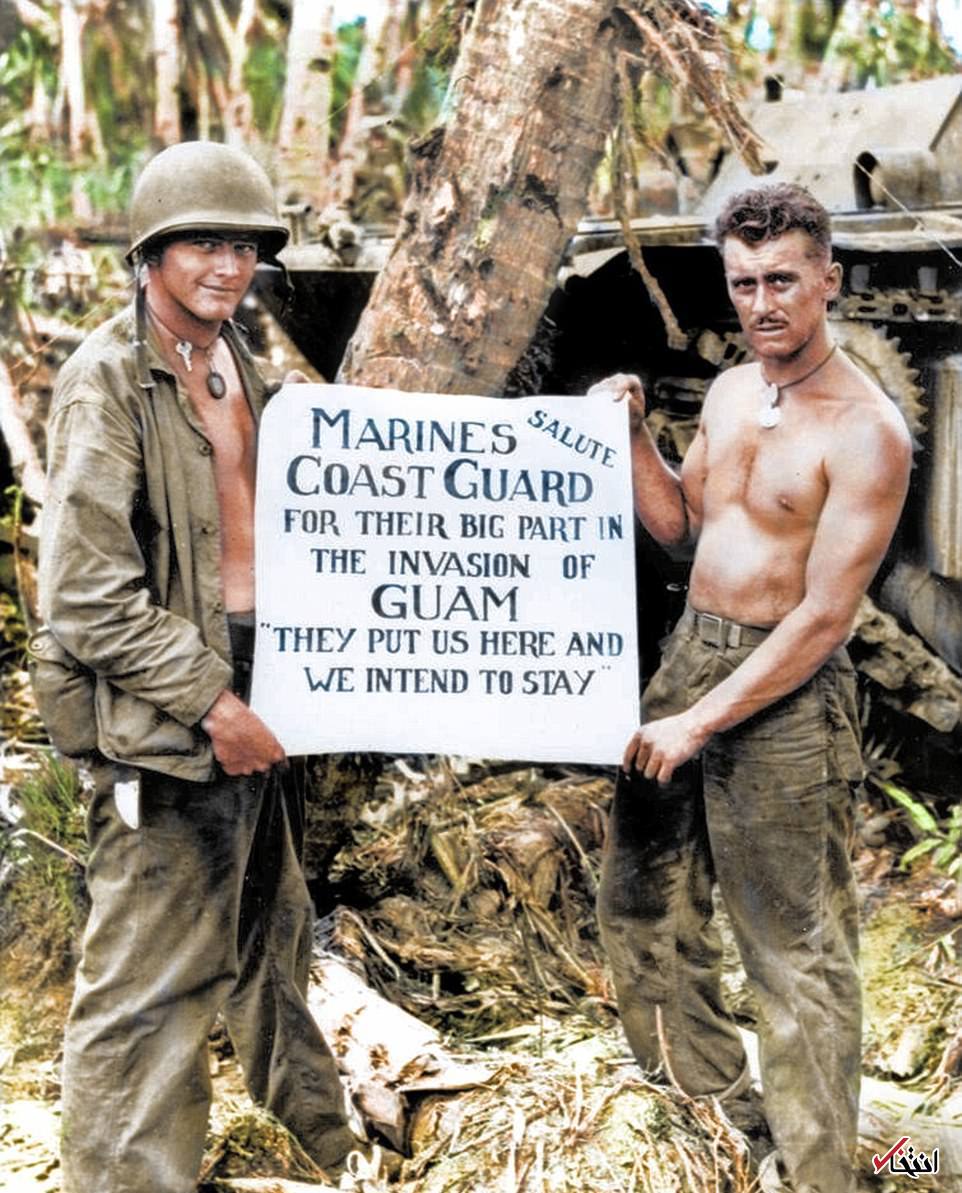 تصاویر رنگی از سربازان آمریکایی در جهنم جنگ اقیانوس آرام