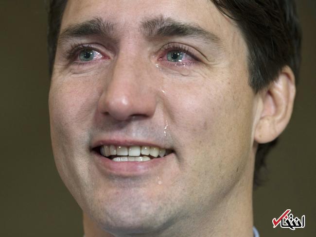 عکس/ گریه نخست وزیر کانادا در یک کنفرانس مطبوعاتی