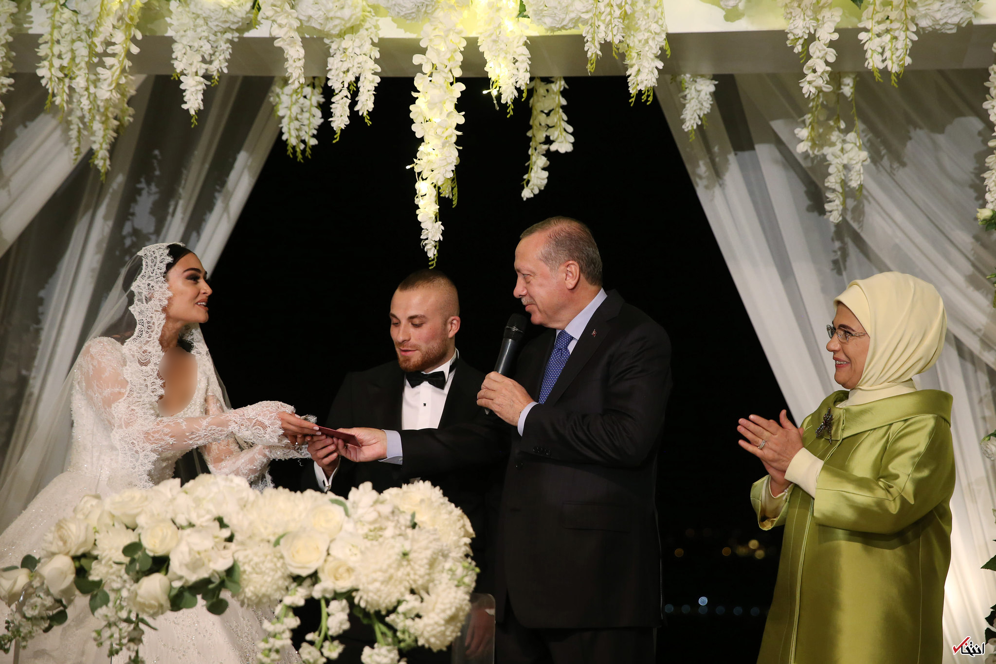 عکس/ اردوغان شاهد ازدواج یک فوتبالیست