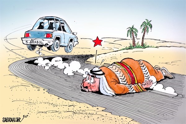 کاریکاتور / عاقبت رانندگی زنان در عربستان!