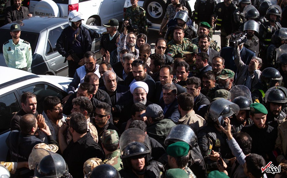 تصاویر : حضور رییس جمهور روحانی در میان مردم زلزله زده سرپل ذهاب