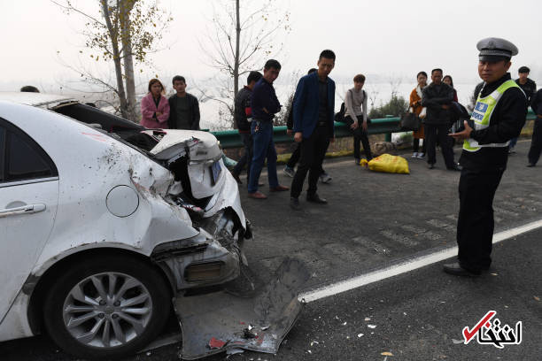 عکس/ تصادف زنجیره‌ای مرگبار در شرق چین