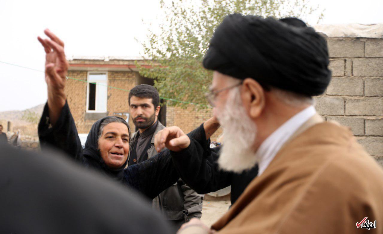 تصاویر : بازدید سرزده رهبر انقلاب از مناطق زلزله‌زده استان کرمانشاه