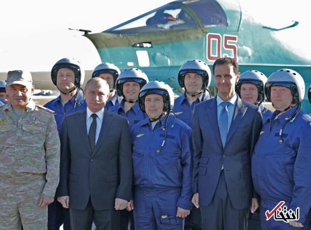 تصاویر : سفر پوتین به سوریه و دیدار با بشار اسد در پایگاه نظامی حیمیم تصاویر : سفر پوتین به سوریه و دیدار با بشار اسد در پایگاه نظامی حیمیم