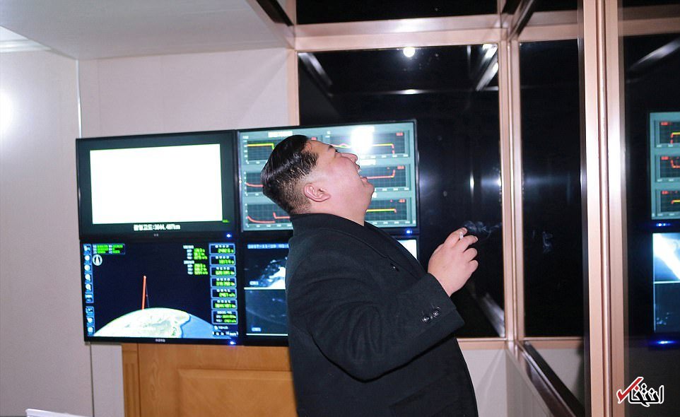 تصاویر : شادی قابل توجه رهبر کره شمالی هنگام آزمایش موشک قاره پیما