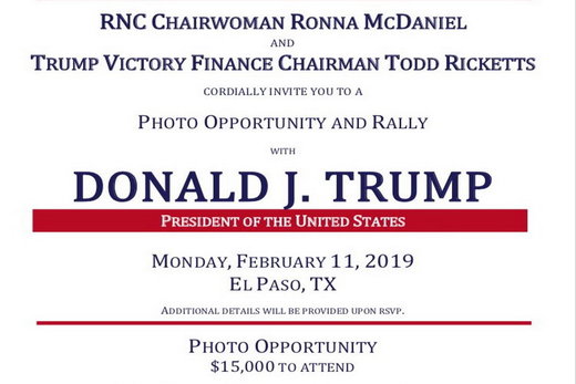 ترامپ برای عکس یادگاری ۱۵ هزار دلار می‌گیرد!