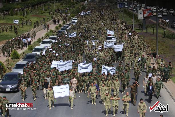 عکس/ خشم نیروهای پیشمرگه از پارلمان عراق