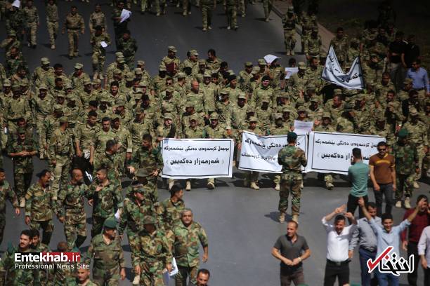 عکس/ خشم نیروهای پیشمرگه از پارلمان عراق