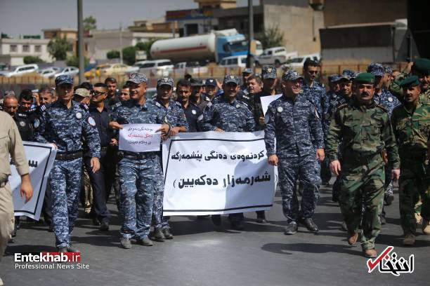 عکس/ خشم نیروهای پیشمرگه از پارلمان عراق