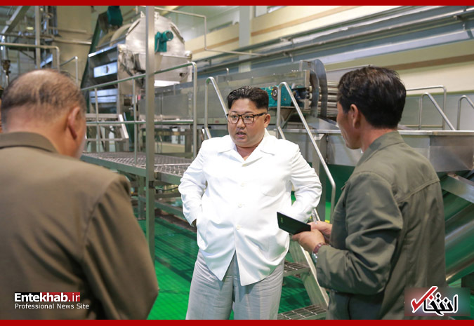 تصاویر : رهبر کره شمالی در مزرعه و کارخانه فرآوری سیب زمینی