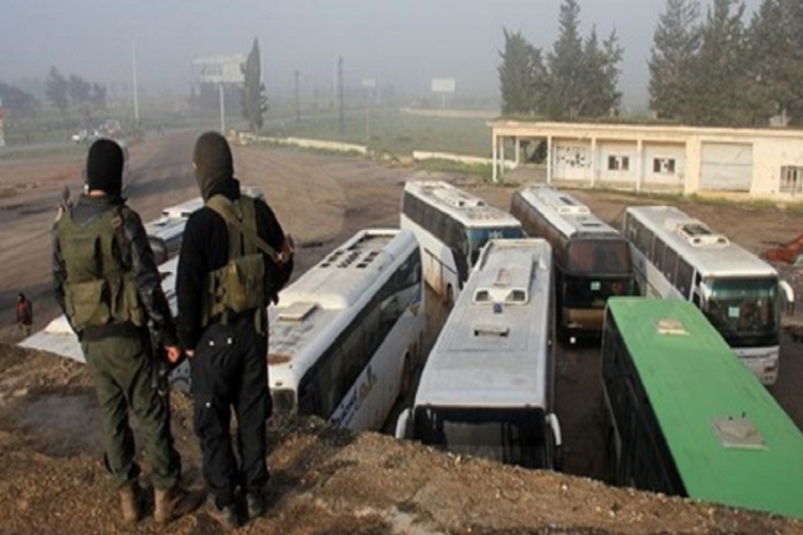 تروریست ها 21 اتوبوس ساکنان فوعه و کفریا را گروگان گرفتند