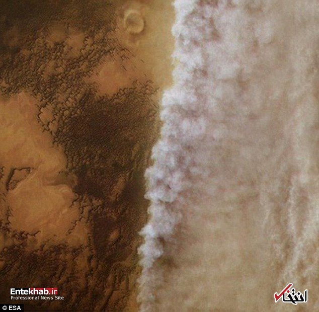 فیلم/ تغییرات سطح مریخ در اثر طوفان غبار را ببینید