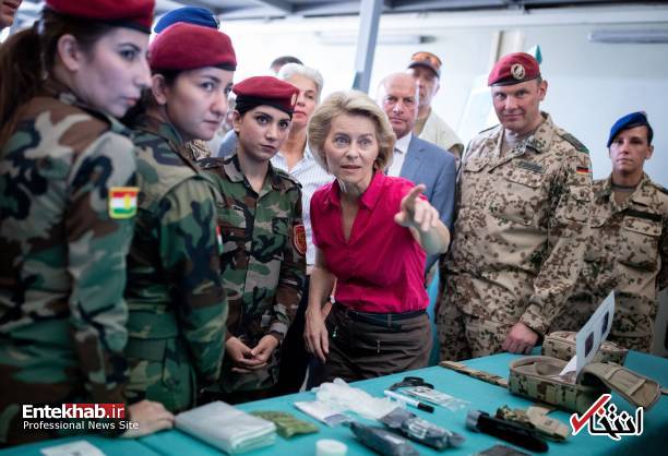 عکس/ دیدار وزیر دفاع آلمان با زنان پیشمرگه