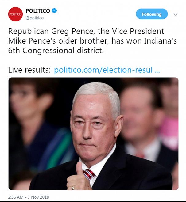 نتایج اولیه انتخابات میان دوره ای آمریکا: پیروزی دموکرات‌ها در مجلس نمایندگان؛ جمهوریخواهان کنترل سنا را حفظ کردند‎ / احتمال ریاست نانسی پلوسی در مجلس نمایندگان / واکنش متفاوت ترامپ بر خلاف نتایج انتخابات: یک «پیروزی بزرگ» بود / تد کروز و برنی سندرز صندلی خود در سنا را حفظ کردند / ورود دو زن مسلمان به کنگره برای اولین بار / یک ایرانی به مجلس نمایندگان راه یافت