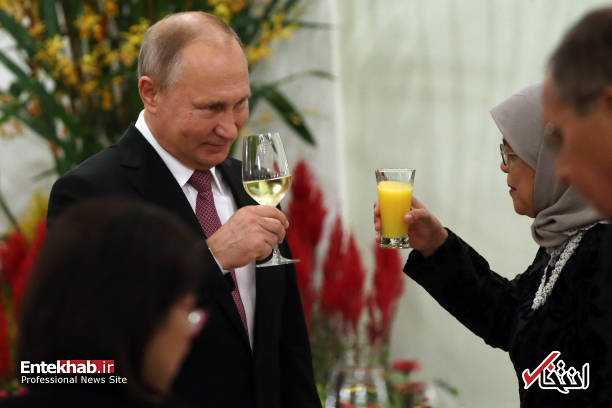 عکس/ نوشیدنی متفاوت خانم رئیس جمهور در دیدار پوتین