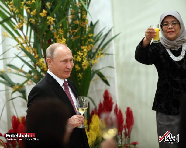 عکس/ نوشیدنی متفاوت خانم رئیس جمهور در دیدار پوتین