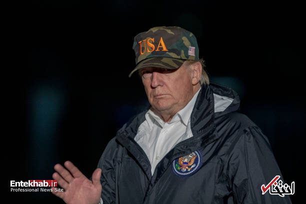 عکس/ چهره درهم ترامپ هنگام بازگشت به کاخ سفید از آتش سوزی کالیفرنیا