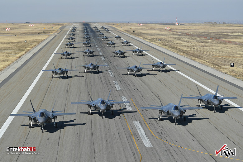 تصاویر : قدرت نمایی آمریکا با جنگنده های F-35
