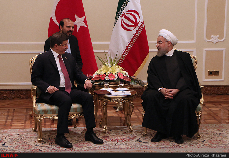 دیدار نخست وزیر ترکیه با حسن روحانی