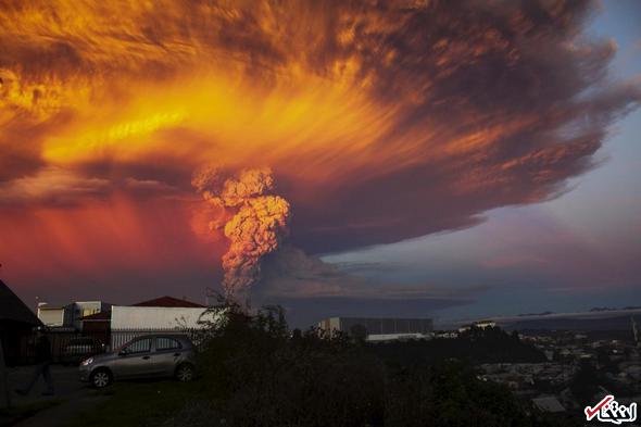 تصاویر : فوران آتشفشان در شیلی