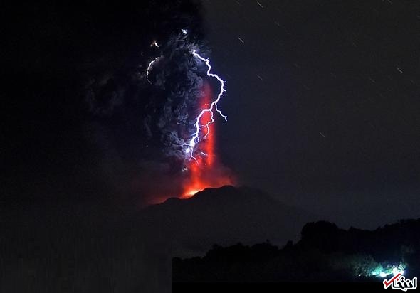 تصاویر : فوران آتشفشان در شیلی