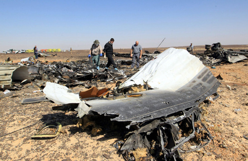 تصاویری جدید از بقایای هواپیمای سقوط کرده روسی