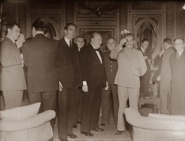 تصاویر : چرچیل، استالین و روزولت در کنفرانس تهران
