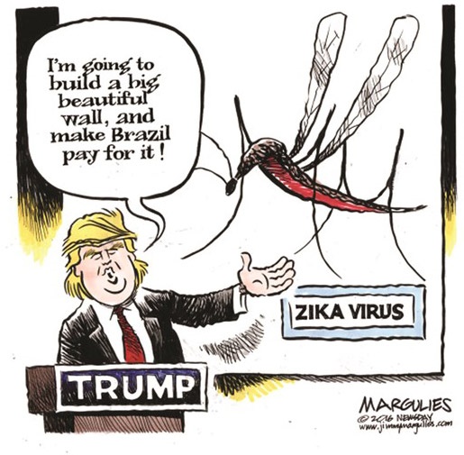 کاریکاتور/ رابطه جالب ترامپ و زیکا!