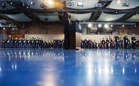 تصاویر : وداع اوباما با نیروهای مسلح