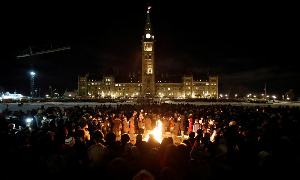 تصاویر : همدردی با قربانیان حمله به مسجد کبک در کانادا‎