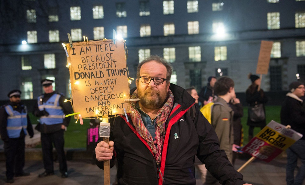 تصاویر : تظاهرات علیه ترامپ در انگلیس‎